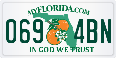 FL license plate 0694BN