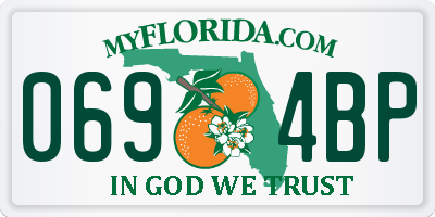 FL license plate 0694BP