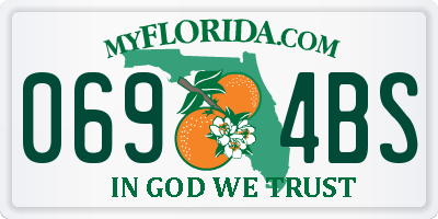 FL license plate 0694BS