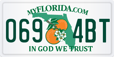 FL license plate 0694BT