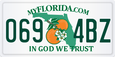 FL license plate 0694BZ