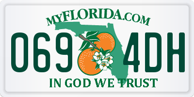 FL license plate 0694DH