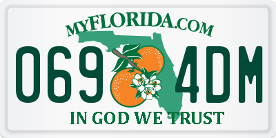 FL license plate 0694DM