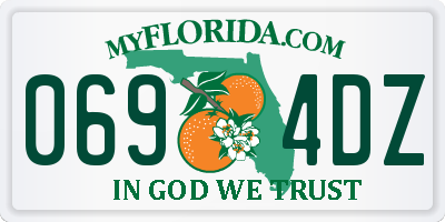 FL license plate 0694DZ