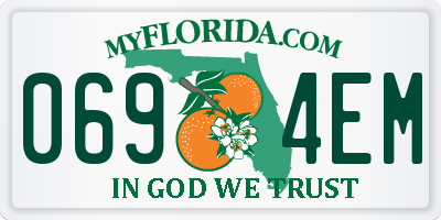 FL license plate 0694EM