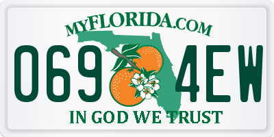 FL license plate 0694EW