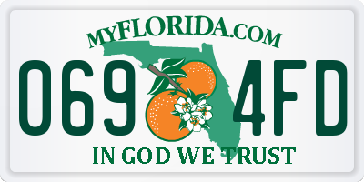 FL license plate 0694FD
