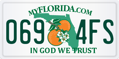 FL license plate 0694FS