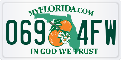 FL license plate 0694FW
