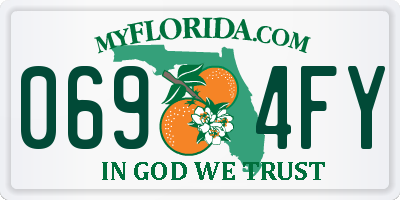 FL license plate 0694FY