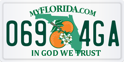 FL license plate 0694GA