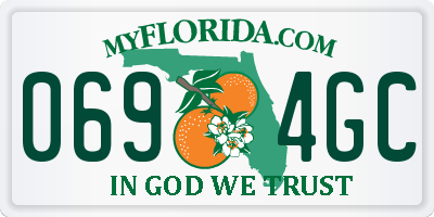 FL license plate 0694GC