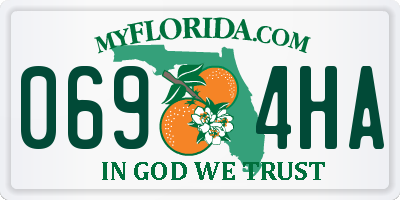 FL license plate 0694HA