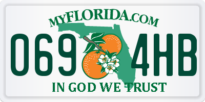 FL license plate 0694HB
