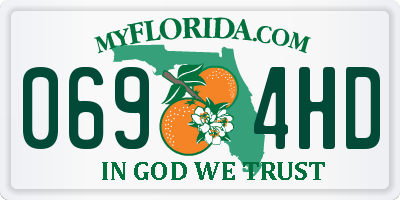 FL license plate 0694HD