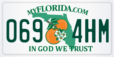 FL license plate 0694HM