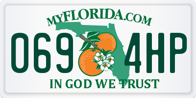 FL license plate 0694HP