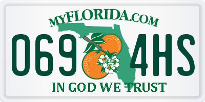 FL license plate 0694HS