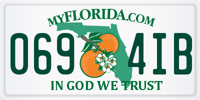 FL license plate 0694IB