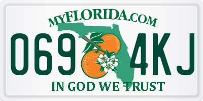 FL license plate 0694KJ