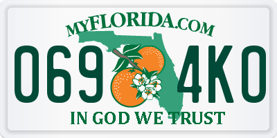 FL license plate 0694KO