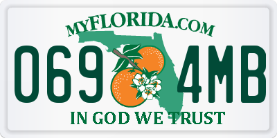 FL license plate 0694MB