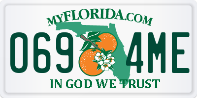 FL license plate 0694ME