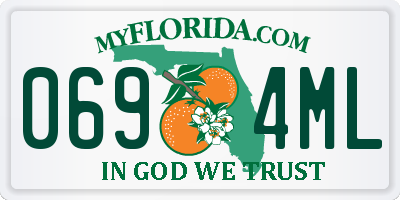 FL license plate 0694ML
