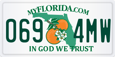 FL license plate 0694MW