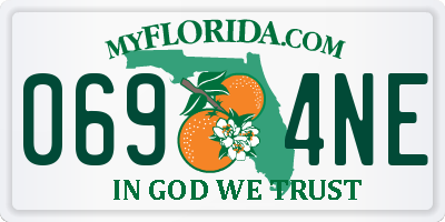 FL license plate 0694NE