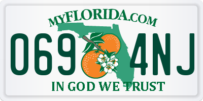 FL license plate 0694NJ