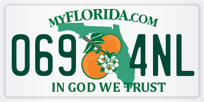 FL license plate 0694NL