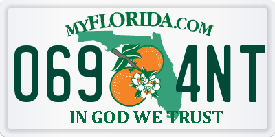FL license plate 0694NT