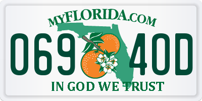 FL license plate 0694OD