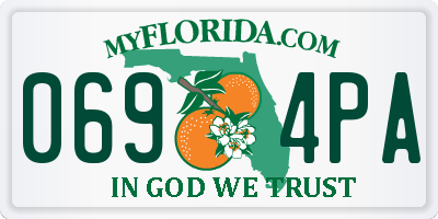 FL license plate 0694PA