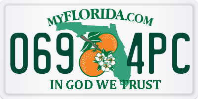 FL license plate 0694PC