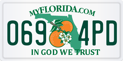 FL license plate 0694PD