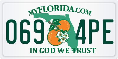 FL license plate 0694PE