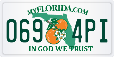 FL license plate 0694PI