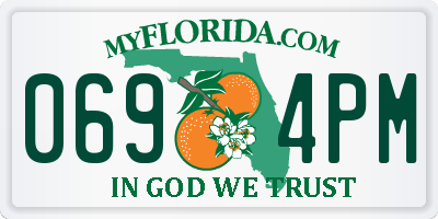FL license plate 0694PM