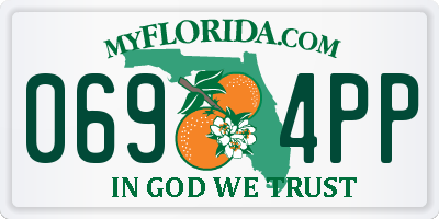 FL license plate 0694PP