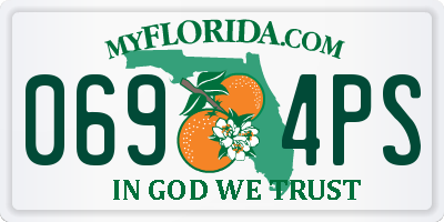 FL license plate 0694PS
