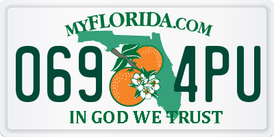 FL license plate 0694PU