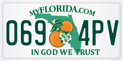 FL license plate 0694PV