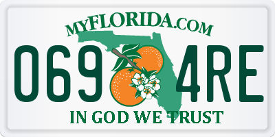 FL license plate 0694RE