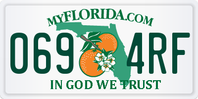 FL license plate 0694RF