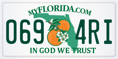 FL license plate 0694RI