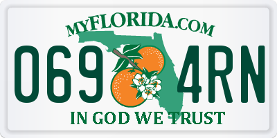 FL license plate 0694RN
