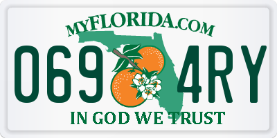 FL license plate 0694RY