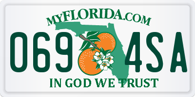 FL license plate 0694SA